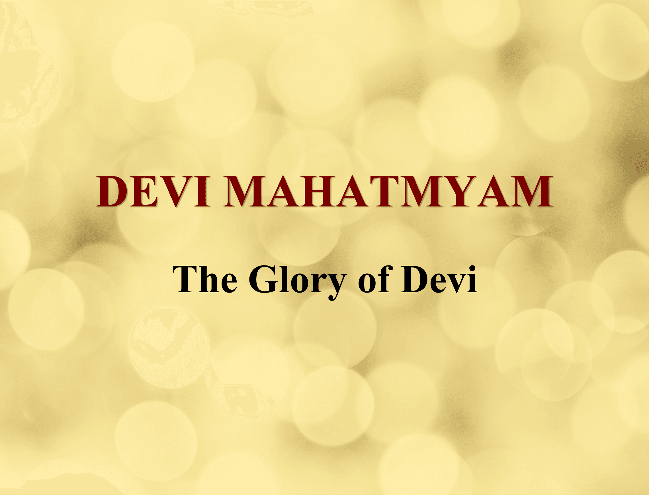 Devi Mahatmyam (2)